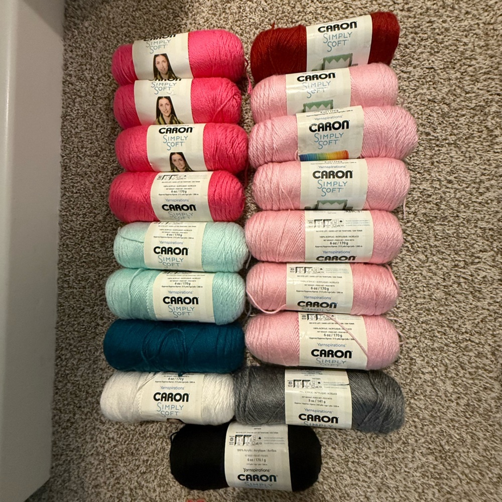 Caron Yarn 24-Piece Lot – Simply Soft, Cakes & Chunky Cupcakes | Bundle - Picture 5 of 9